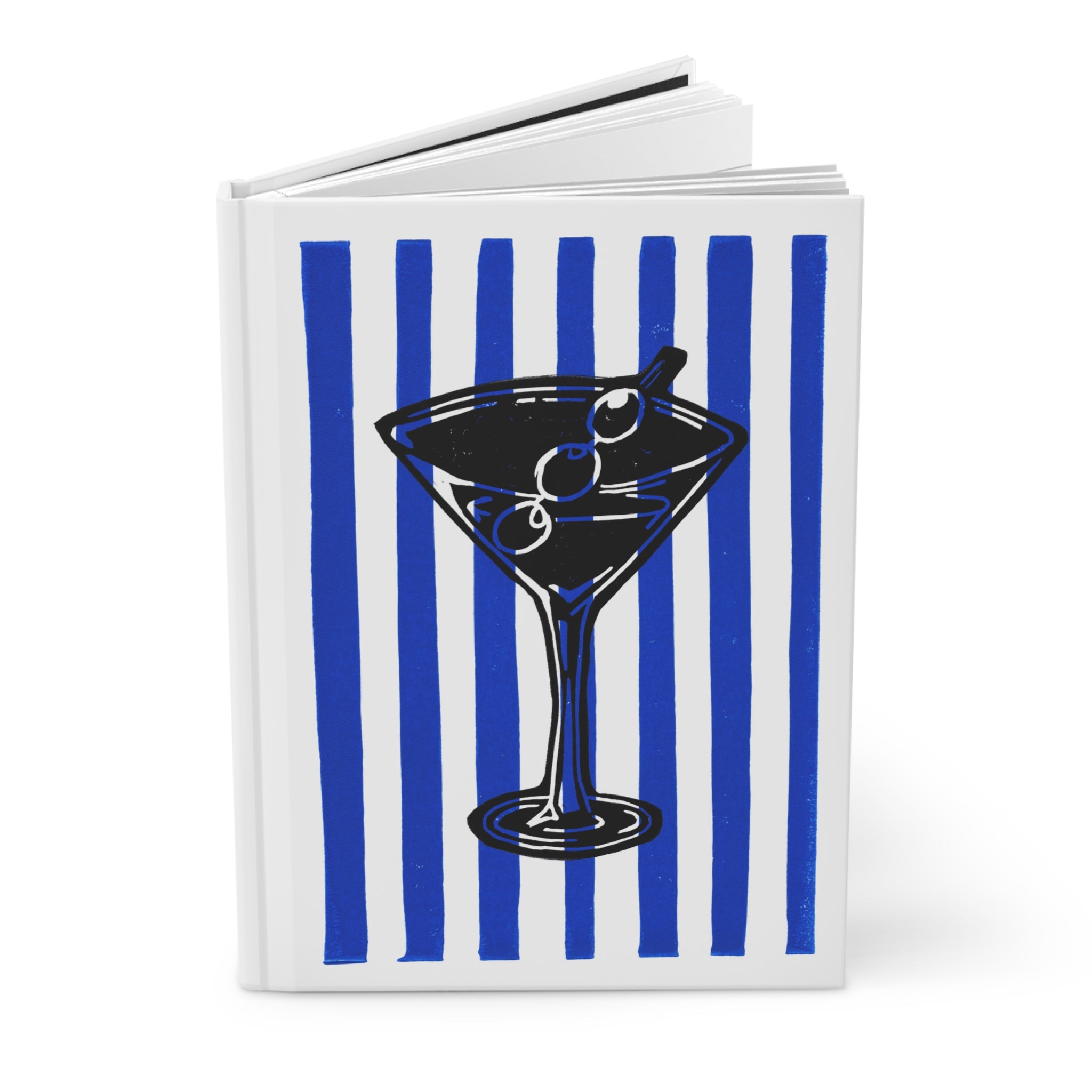 Martini Journal: Hand-Carved Linocut Design Matte Hardcover