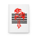 Red and Black Floral Journal: Hand-Carved Linocut Design Matte Hardcover